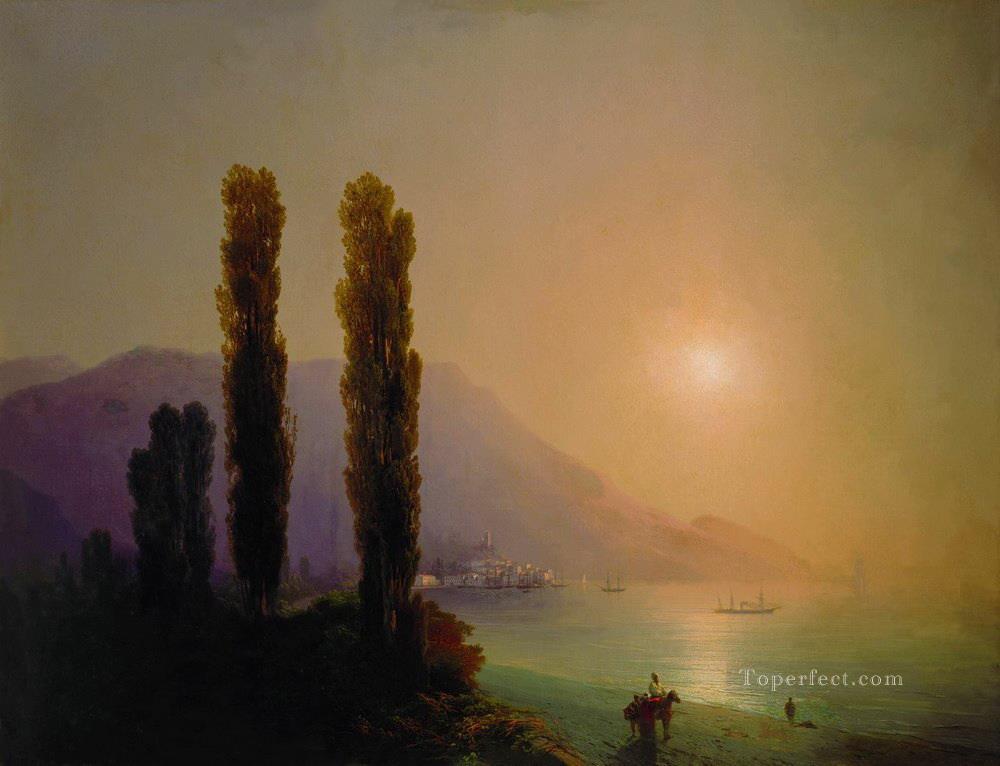 sunrise on the coast of yalta Romantic Ivan Aivazovsky Russian Oil Paintings